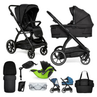 MUUVO  - Kočárek kombinovaný Trick set 2v1 Jet black + KIDDY Evoluna i-size 2 + základna