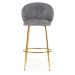 Barová židle SCH-116 šedá/zlatá