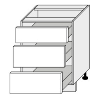 ArtExt Kuchyňská skříňka spodní PLATINIUM | D3A 50 Barva korpusu: Grey