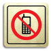 Accept Piktogram "zákaz telefonování" (80 × 80 mm) (zlatá tabulka - barevný tisk)