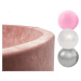 Misioo Suchý bazén s kuličkami velvet růžová 90 x 30 + 150 kuliček