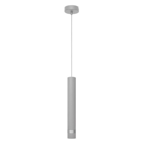 LED Lustr na lanku TUBA 1xGU10/6,5W/230V šedá/lesklý chrom Donoci