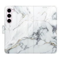 iSaprio flip pouzdro SilverMarble 15 pro Samsung Galaxy S23 5G