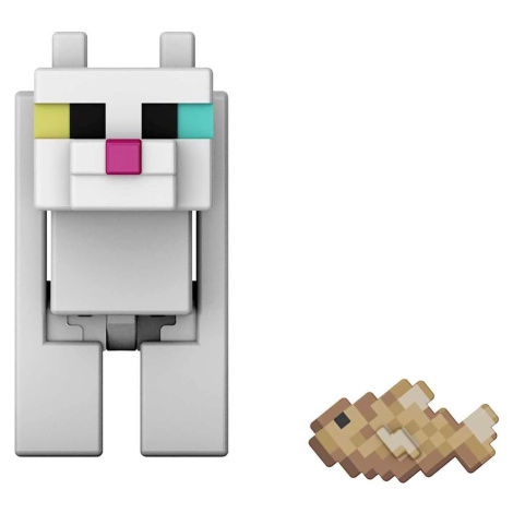 Mattel Minecraft 8 cm figurka Build a Portal Bílá kočka