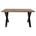 Jídelní stůl TUELUN hnědá/černá, šířka 140 cm