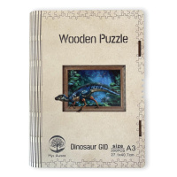 Wooden puzzle Dinosaur A3 GID - svítící ve tmě