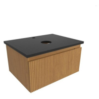 Koupelnová skříňka s krycí deskou SAT Evolution 58x30x44,5 cm dub medový mat SATEVO60DMZ