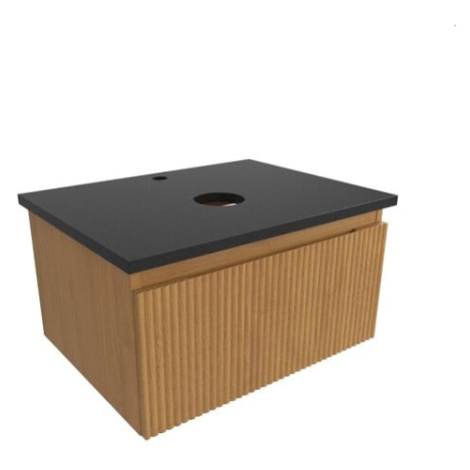 Koupelnová skříňka s krycí deskou SAT Evolution 58x30x44,5 cm dub medový mat SATEVO60DMZ