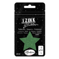 Třpytky IZINK Glitter velikost M - světle zelená, 60 ml, 1.  vydání