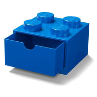 Lego® stolní box 4 se zásuvkou modrý