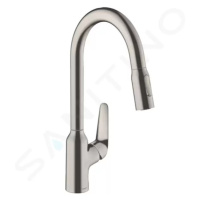 Hansgrohe 71800800 - Dřezová baterie M429-H220 s výsuvnou sprškou, vzhled nerezu