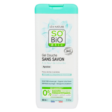 SO’BiO étic Sprchový gel bez mýdla s lotosovým květem BIO 650 ml