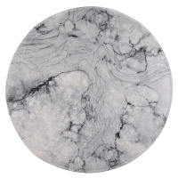 Světle šedý pratelný kulatý koberec ø 120 cm – Vitaus