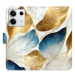 iSaprio flip pouzdro GoldBlue Leaves pro Xiaomi Redmi Note 13 5G