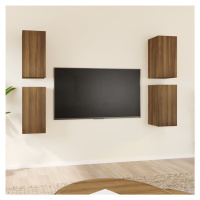 vidaXL TV skříňky 4 ks hnědý dub 30,5 x 30 x 60 cm kompozitní dřevo