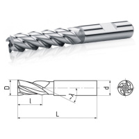 Fréza 09x38mm válcová čelní dlouhá HSS Co8 14121809