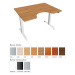 Office Pro psací stůl Hobis Motion MS ERGO 2 Šířka: 120 cm, Barva desky: buk, Barva kovu: bílá R