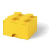 LEGO úložný box 4 s šuplíkem - žlutá