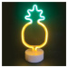 ACA Lighting ANANAS, 41 neonová LED lampička na baterie (3xAA)/USB, zelená + žlutá, IP20, 17x10x