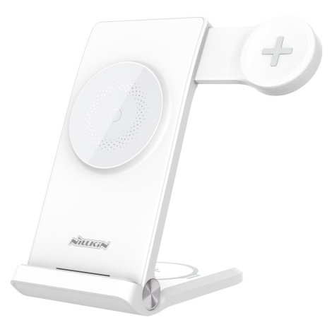 Nillkin PowerTrio 3v1 Bezdrátová Nabíječka MagSafe pro Samsung Watch White