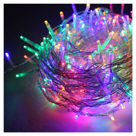 ACA Lighting 300 LED řetěz po 5cm multicolor 220-240V + prodloužitelný max 2 sady IP44 15+3m čir