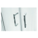 BESCO Bezrámové sprchové dveře VIVA 195D - 100 cm, Levé (SX), Hliník chrom, Čiré bezpečnostní sk