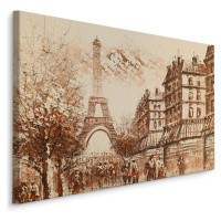 Plátno Paříž Panorama V Odstínech Béžové Varianta: 120x80
