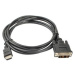 PREMIUMCORD Kabel HDMI - DVI-D 2m (M/M, zlacené kontakty, stíněný)