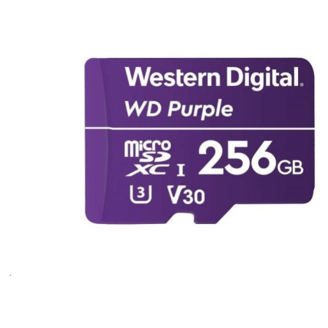 WD MicroSDXC karta 256GB Purple WDD256G1P0C Class 10 (R:100/W:60 MB/s) Western Digital