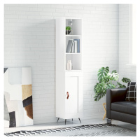 vidaXL Skříň highboard bílá s vysokým leskem 34,5x34x180 cm kompozit