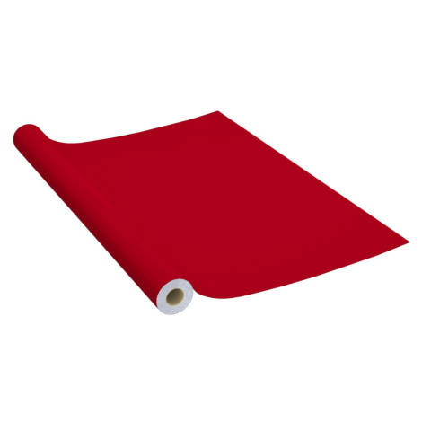 vidaXL Samolepící tapeta na nábytek červená 500 x 90 cm PVC