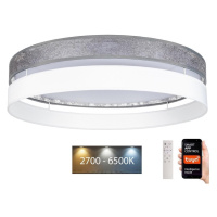 LED Stmívatelné stropní svítidlo LIMA LED/36W/230V Wi-Fi Tuya + DO stříbrná/bílá