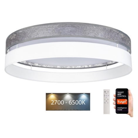 LED Stmívatelné stropní svítidlo LIMA LED/36W/230V Wi-Fi Tuya + DO stříbrná/bílá Donoci