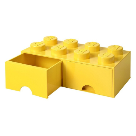 Lego® úložný box 250x502x181 se šuplíky žlutý