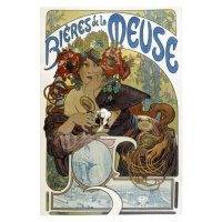 Obrazová reprodukce The beer of the Meuse, Mucha, Alphonse Marie, 26.7 × 40 cm