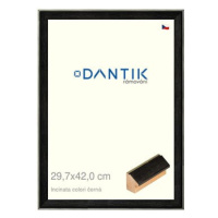 DANTIK rámeček 29,7 × 42, INCLINATA colori černý plexi čiré