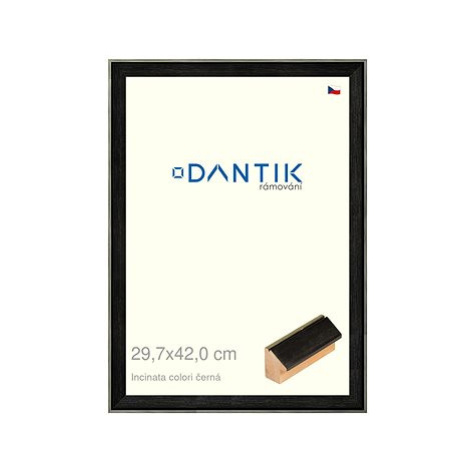 DANTIK rámeček 29,7 × 42, INCLINATA colori černý plexi čiré