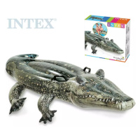 INTEX Krokodýl nafukovací s úchyty 170x86cm dětské vozítko do vody 57551