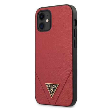 Pouzdro Guess Saffiano pro iPhone 12 mini - Saffiano červená