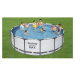 Nadzemní bazén kulatý Steel Pro MAX, kartušová filtrace, schůdky, plachta, průměr 4,27m, výška 1