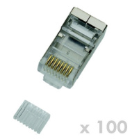 DATACOM Konektor RJ45 STP 8p8c Cat6 drát 100ks