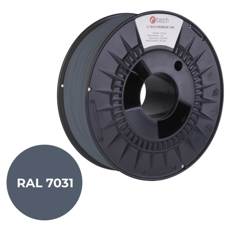 C-TECH filament PREMIUM LINE PETG šedomodrá RAL7031