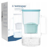 Skleněná Konvice Wessper D2 Borosilicate 3l 1x Filtrační Vložka Vody Wessper