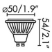 FARO LED žárovka GU10 8,7W 4000K 60° DIM černá