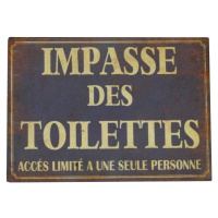Cedule 21x15 cm Impasse Des Toilettes – Antic Line