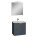 Koupelnová sestava s umyvadlem zrcadlem a osvětlením VitrA Mia 59x61x39,5 cm antracit lesk MIASE