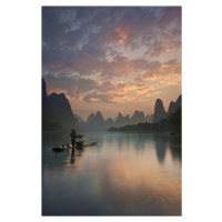 Umělecká fotografie Li River Sunrise, Yan Zhang, (26.7 x 40 cm)