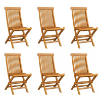 Skládací zahradní židle 6 ks hnědá Dekorhome,Skládací zahradní židle 6 ks hnědá Dekorhome