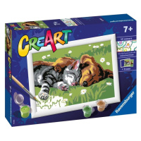 Ravensburger CreArt - Spící pes a kočka