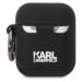 Karl Lagerfeld 3D Logo NFT Choupette Head Silikonové pouzdro Airpods 1/2 černé